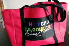 sac brodé avec signature client
