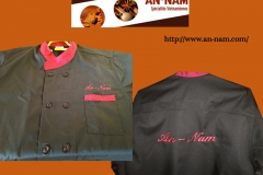 personnalisation d'une veste de cuisinier